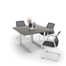 DIAMOND Meeting Table White Frame Stone Grey - OfficeMaster Office Furniture in Dubai
