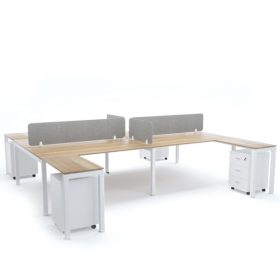 BELLA Workstation Cluster of 4 Face-to-Face H-Shape