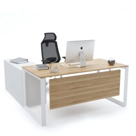 DIAMOND Office Desk with Side Cabinet