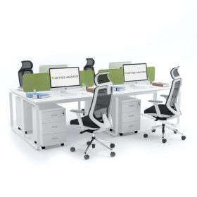 EKKO Workstation Cluster of 4 Face-to-Face