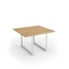 DIAMOND Meeting Table White Frame Natural Pacific Walnut - OfficeMaster Office Furniture in Dubai