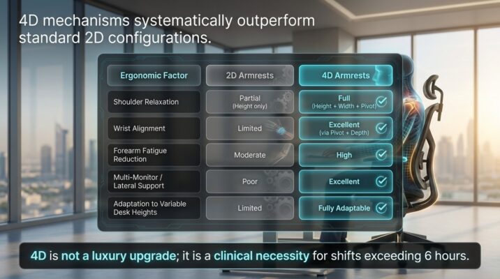 4D vs 2D Armrests Which Office Chair Adjustment Is Right for Long Hours in Abu Dhabi
