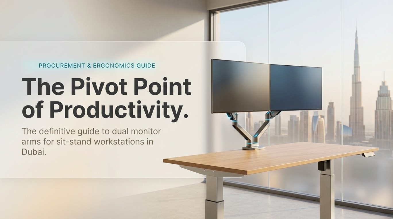 Dual Monitor Setup for Sit-Stand Desk Dubai
