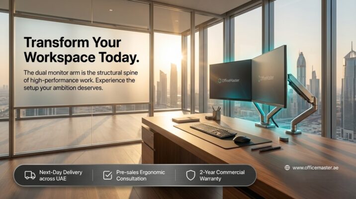 Dual Monitor Setup for Sit-Stand Desk Dubai