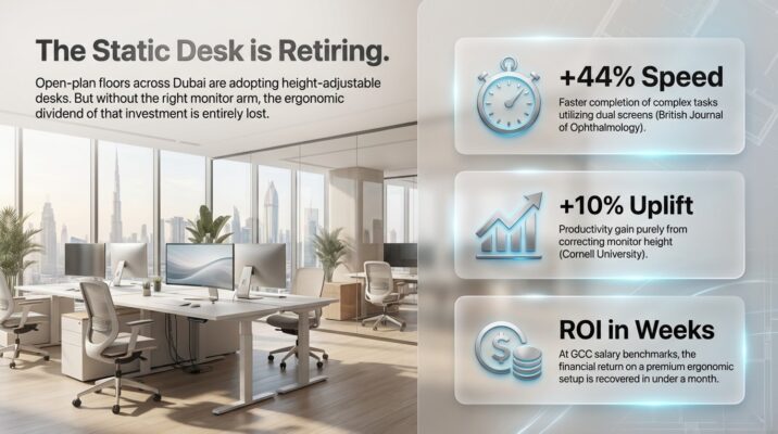 Dual Monitor Setup for Sit-Stand Desk Dubai