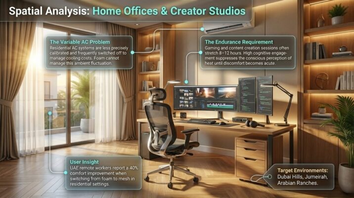 Mesh Back vs Foam Back Office Chairs Which Is Better for Dubai's Hot Climate