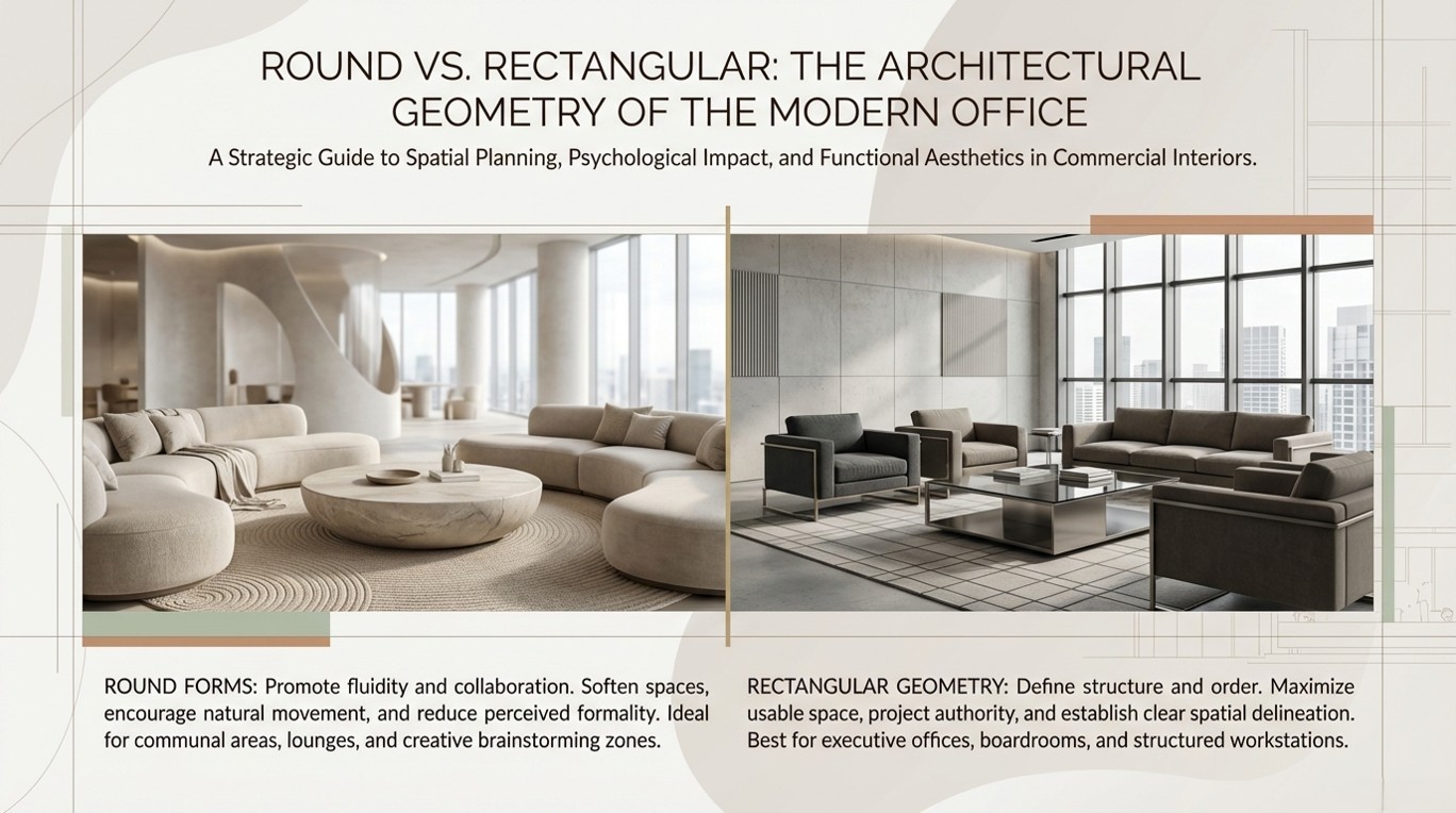 Round vs. Rectangular Which Coffee Table Shape Fits Your Office Layout