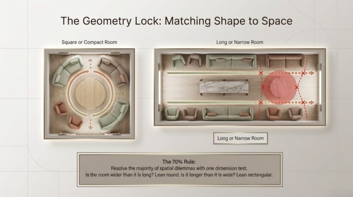 Round vs. Rectangular Which Coffee Table Shape Fits Your Office Layout