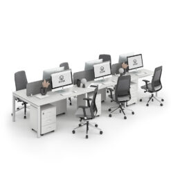 Alternative view of BELLA : Workstation Cluster of 6 Face-to-Face