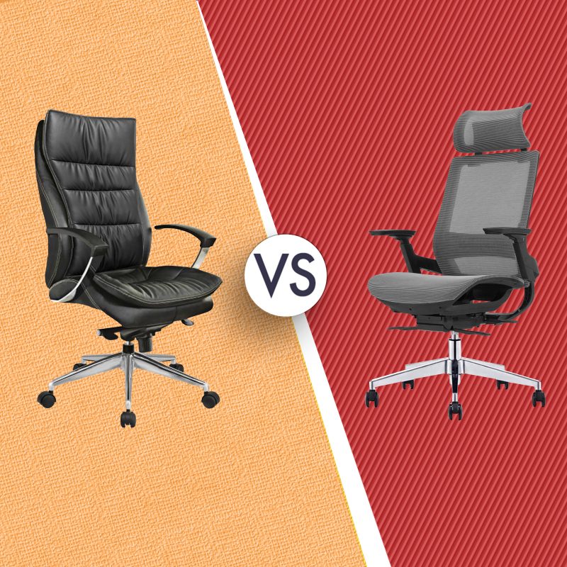 Difference between mesh office chair and leather office chair