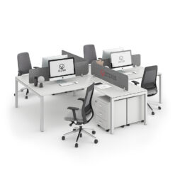 Alternative view of BELLA : Workstation Cluster of 4 Face-to-Face (Cross-Shape)