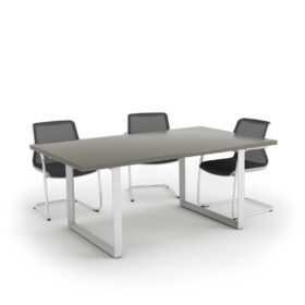 DIAMOND Meeting Table White Frame Stone Grey - OfficeMaster office Furniture Dubai