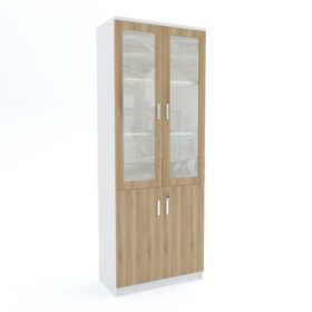 Full Height Cabinet (bottom wood top glass)