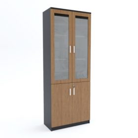 Full Height Cabinet (bottom wood top glass)