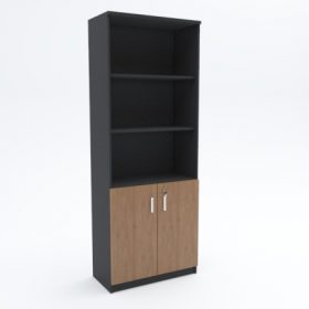 Full Height Cabinet (bottom wood top open shelves)