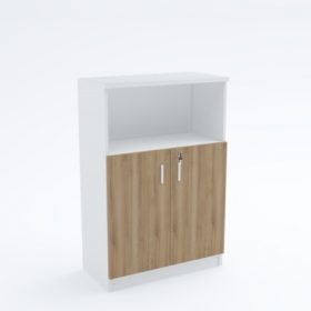 Mid Height Cabinet (swing door with top open shelf)