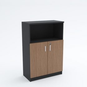 Mid Height Cabinet (swing door with top open shelf)
