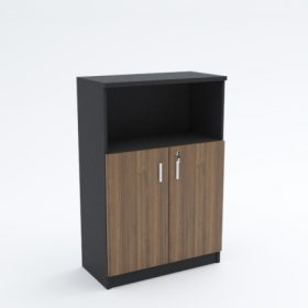Mid Height Cabinet (swing door with top open shelf)