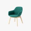 SYS High Armrest Wooden-Base Leisure Chair