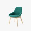 SYS Low Armrest Wooden-Base Leisure Chair
