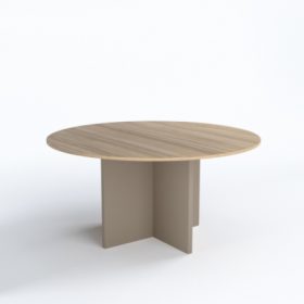 DISkUSSION Round Table (Wood Base) for discussions - OfficeMaster Collaborative Office Furniture