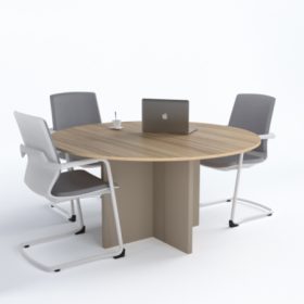 DISCUSSION Round Table (Wood Base)