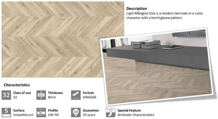 EGGER Parquet Flooring EPL011 Light Rillington Oak