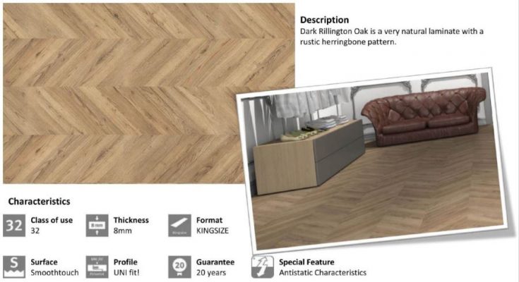 EGGER Parquet Flooring EPL012 Dark Rillington Oak