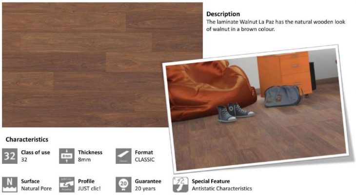 EGGER Parquet Flooring EPL091 Walnut La Paz