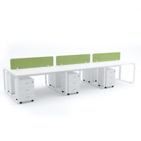 EKKO Workstation Cluster of 6 Face-to-Face