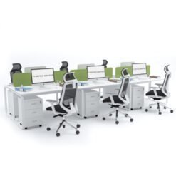EKKO Workstation Cluster of 6 Face-to-Face