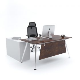 ELEGANTE Office Desk with Side Cabinet
