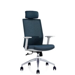 Alternative view of BESTOFF White Frame Blue Mesh Office Chair