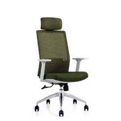 Alternative view of BESTOFF White Frame Green Mesh Office Chair