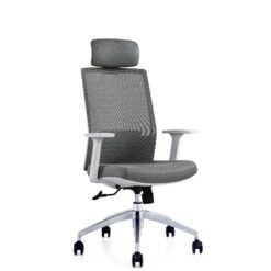 Alternative view of BESTOFF White Frame Grey Mesh Office Chair