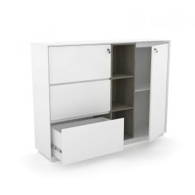 Bespoke Office Storage and Filling Solutions - Bordo Edge Series Mid-Height Cabinet