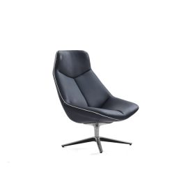 Pavlos One Seater Leather Chair Black