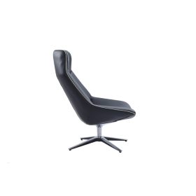 Pavlos One Seater Leather Chair Black