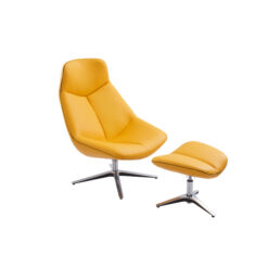 Pavlos One Seater Leather Chair Yellow