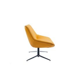Pavlos Two Seater Leather Chair Yellow