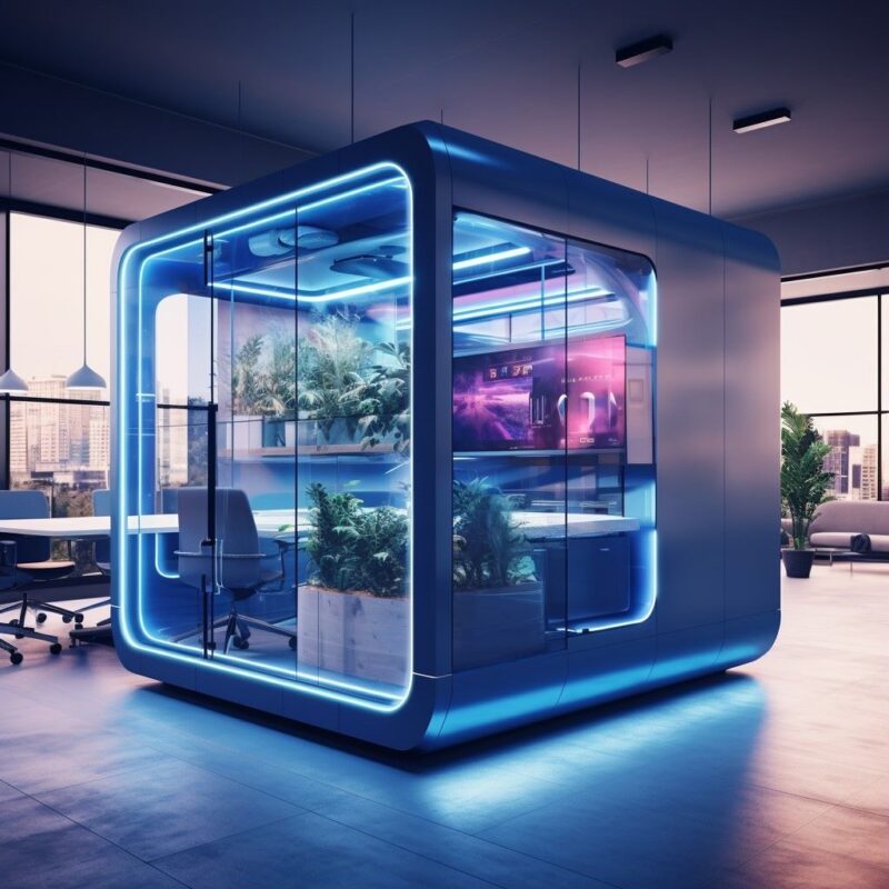 Acoustic office booths and pods for self isolation with workplaces -officemaster.ae Office Furniture