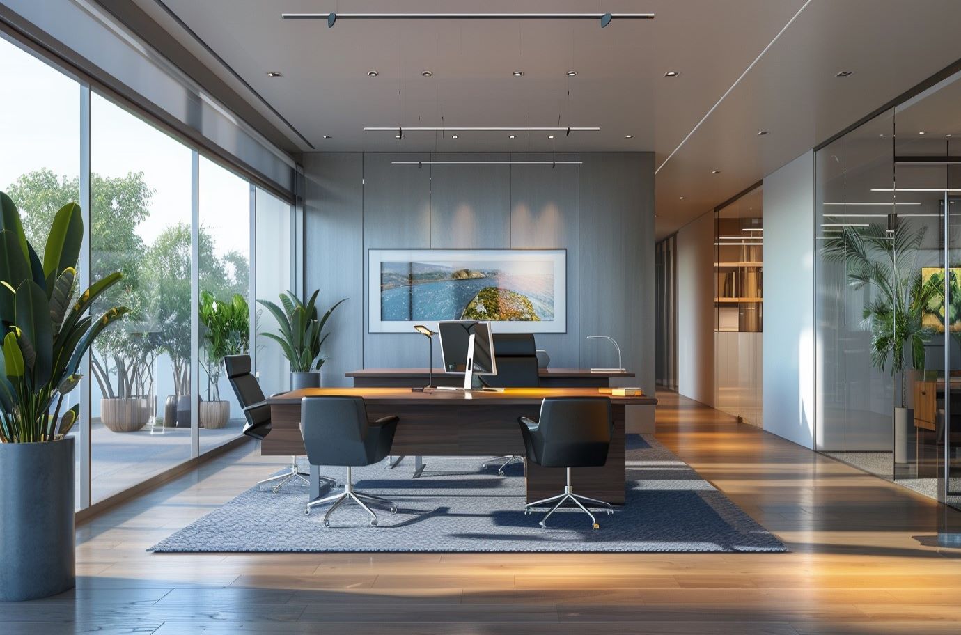 Corporate Headquarters of a Design Firm with ergonomic furniture