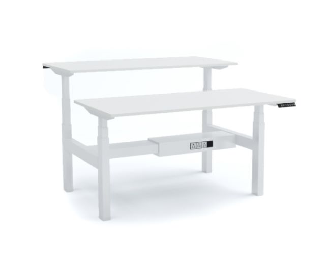 Face-to-Face Dual Motor Ergomax Electric Height Adjustable Standing Workstation Desk - OfficeMaster Furniture Dubai 
