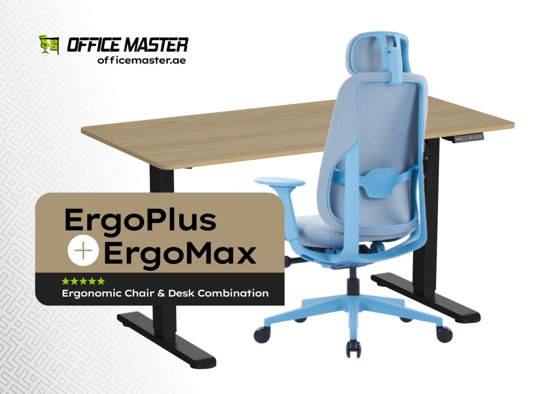 Ergo Plus Chair and Ergo Max Desk Ultimate Duo for Ergonomic Comfort - OfficeMaster Dubai