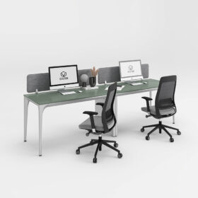 Alternative view of Arrow Series : Workstation Cluster of 2 In-Line
