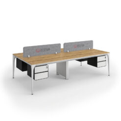 Arrow Series : Workstation Cluster of 4 Face-to-Face