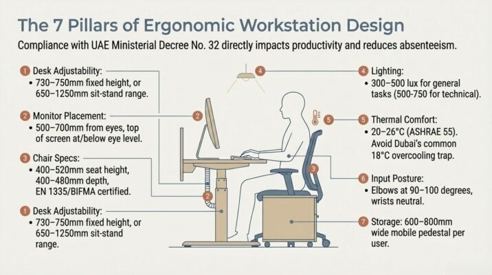 How to Plan an Open Plan Office in Dubai — Workstation Layout