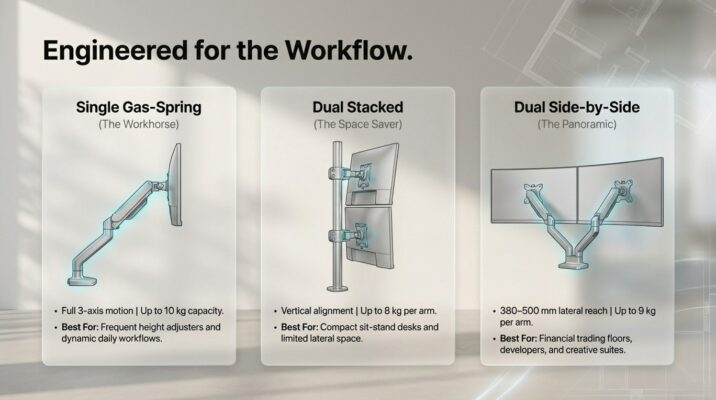 Dual Monitor Setup for Sit-Stand Desk Dubai