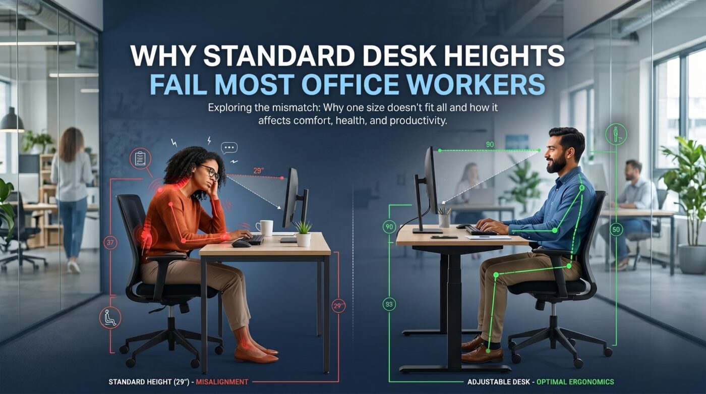 Why Standard Desk Heights Fail Most Office Workers- Office Furniture Dubai